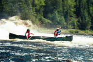 Peel out into the current below Gauthier falls.